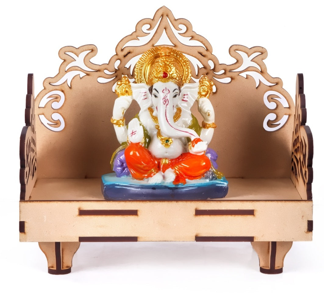 Wooden Temple for Home & Office, Light Weight Puja Mandir