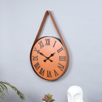 wc2 High Roman Black Numerals Wooden Wall Clock