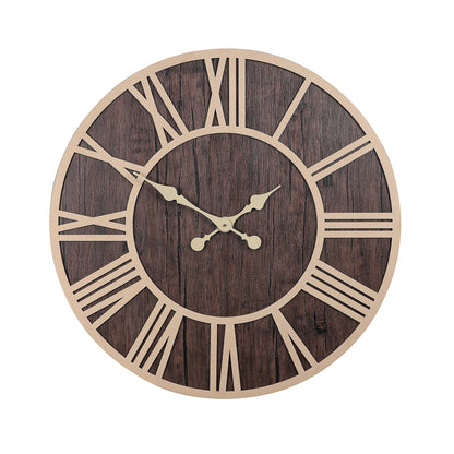 wc9 Modern Rustic Wall Clock with Cutout Details