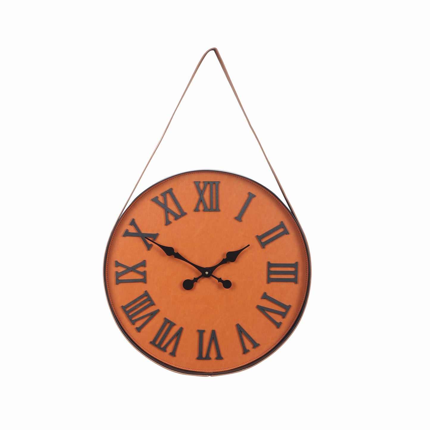 wc2 High Roman Black Numerals Wooden Wall Clock