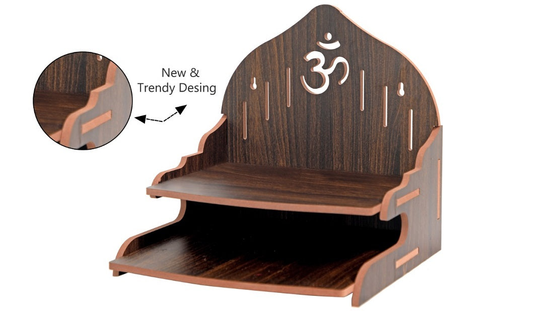 Wooden Temple for Home & Office, Light Weight Puja Mandir