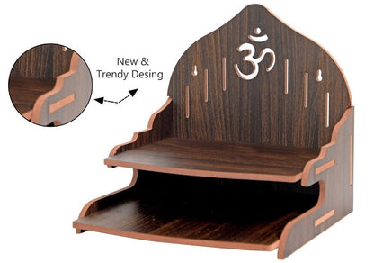 Wooden Temple for Home & Office, Light Weight Puja Mandir