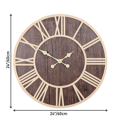 wc9 Modern Rustic Wall Clock with Cutout Details