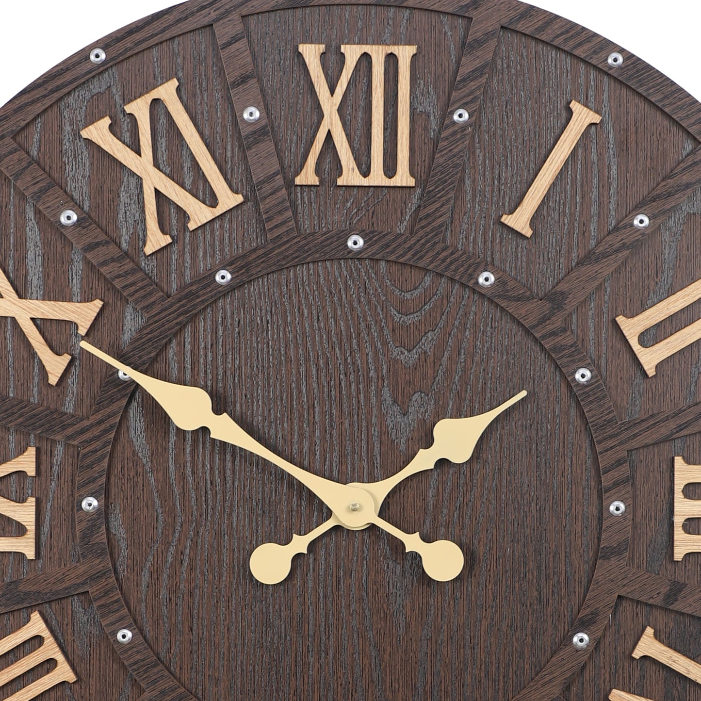 wc6 Vintage-Inspired Rustic Wooden Wall Clock