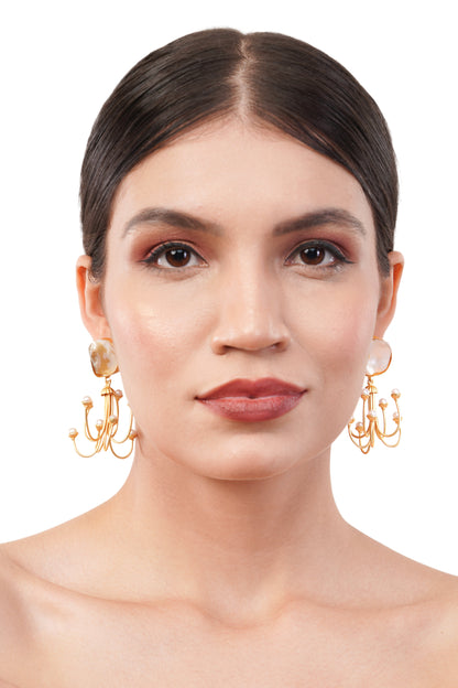 027 1Gm Gold Earing With Rounded Stone