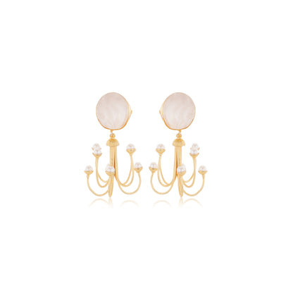 027 1Gm Gold Earing With Rounded Stone