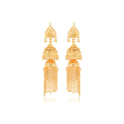 030 1Gm Gold-Plated Jhumki Earrings Set