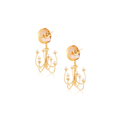 027 1Gm Gold Earing With Rounded Stone