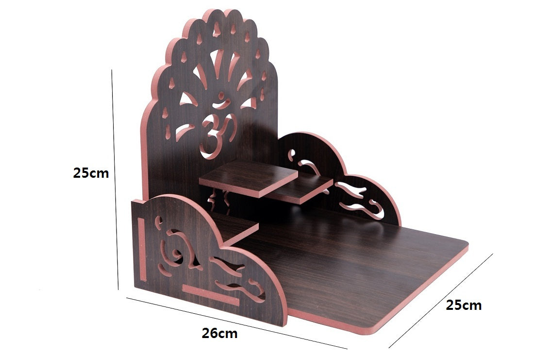 Wooden Temple for Home & Office, Light Weight Puja Mandir