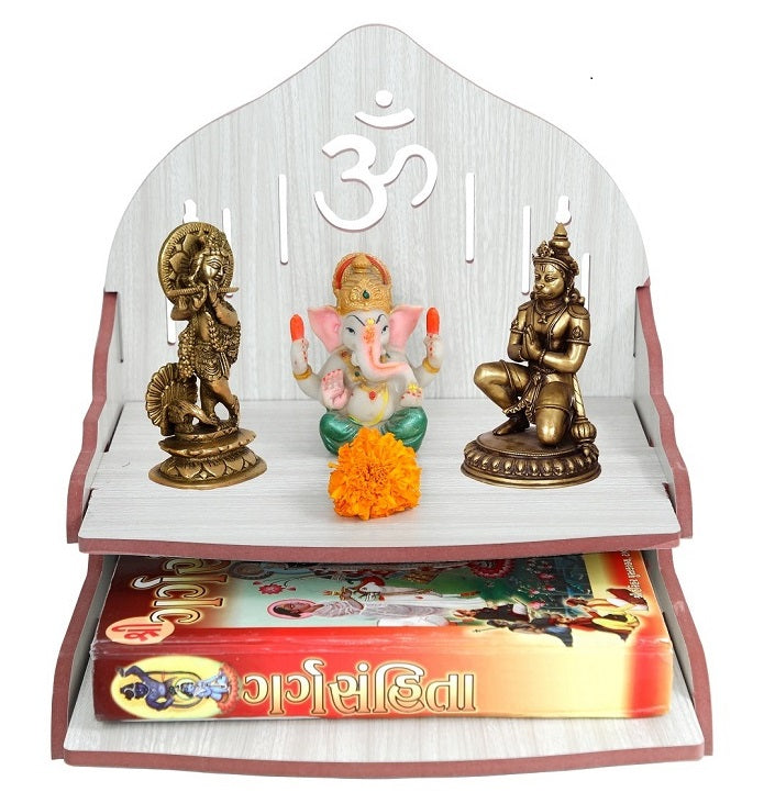 Wooden Temple for Home & Office, Light Weight Puja Mandir