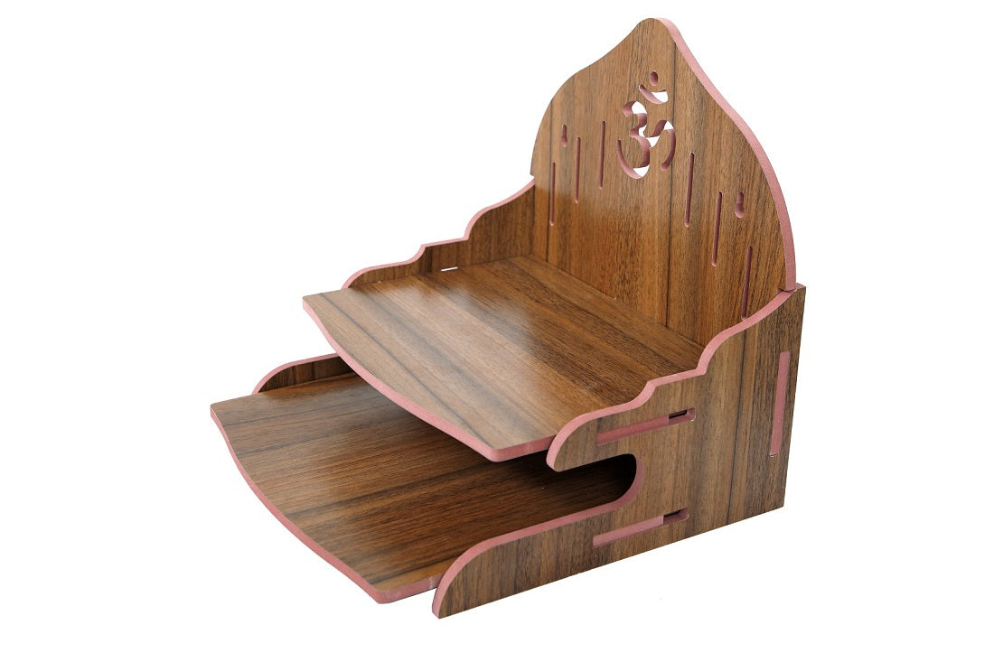 Wooden Temple for Home & Office, Light Weight Puja Mandir