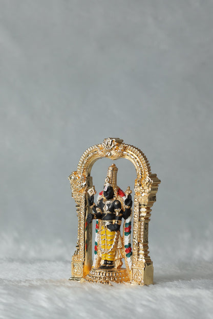 Gold Plated Aarch Tirupati Balaji , Laxmi and Padmavati