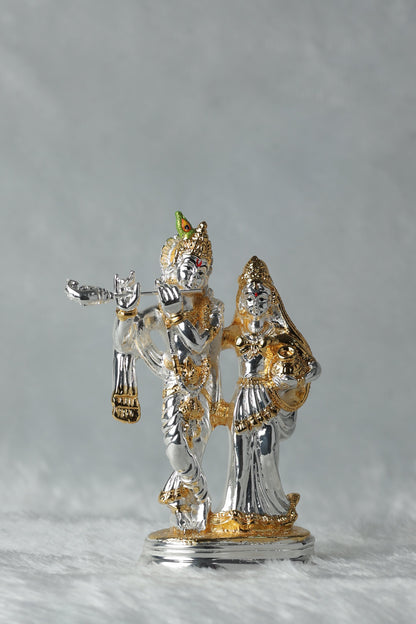 Gold and Silver Plated Radha Krishana Set