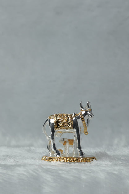 Gold and Silver plated Cow Calf