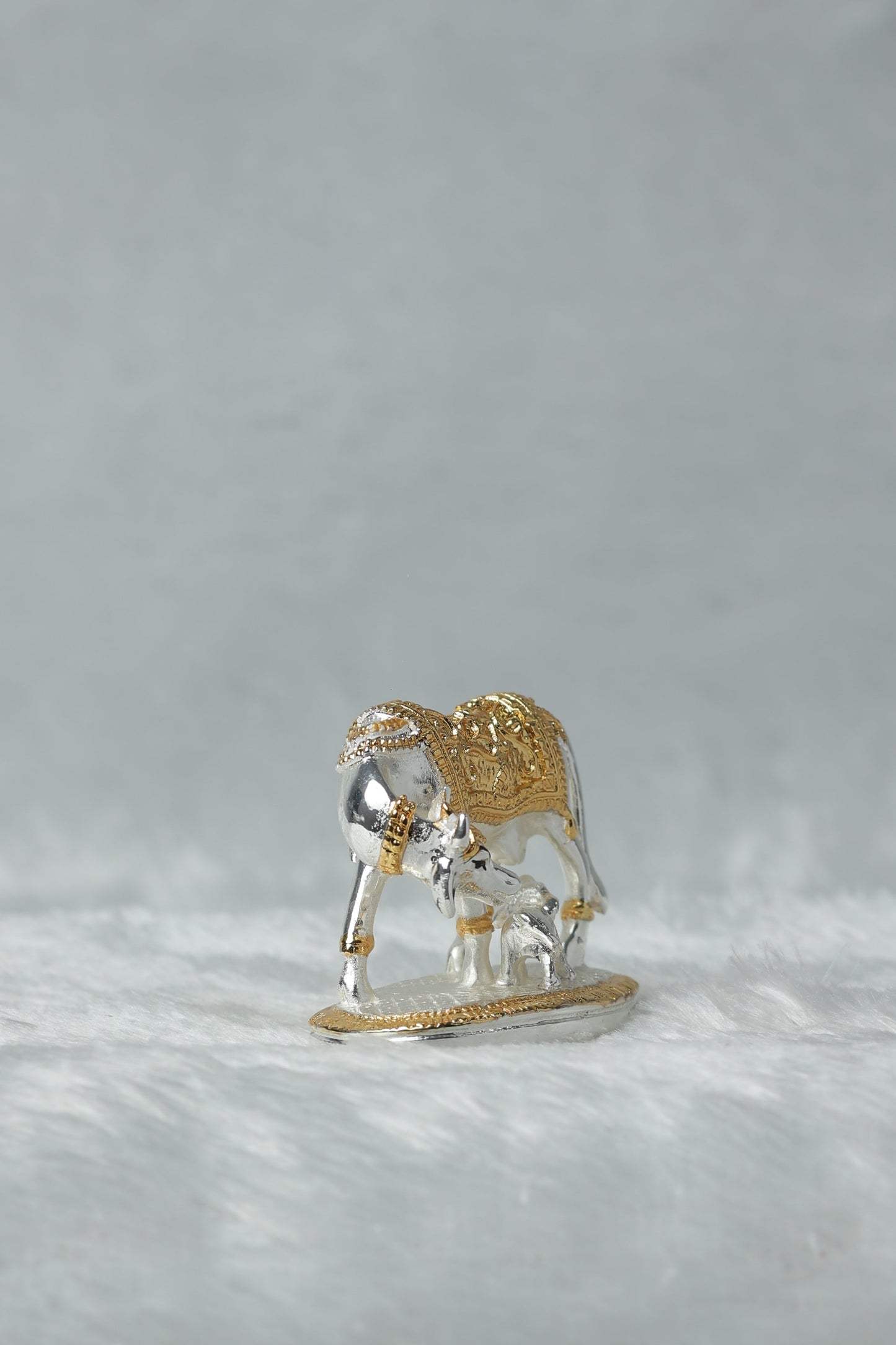 Gold and Silver plated Cow Calf